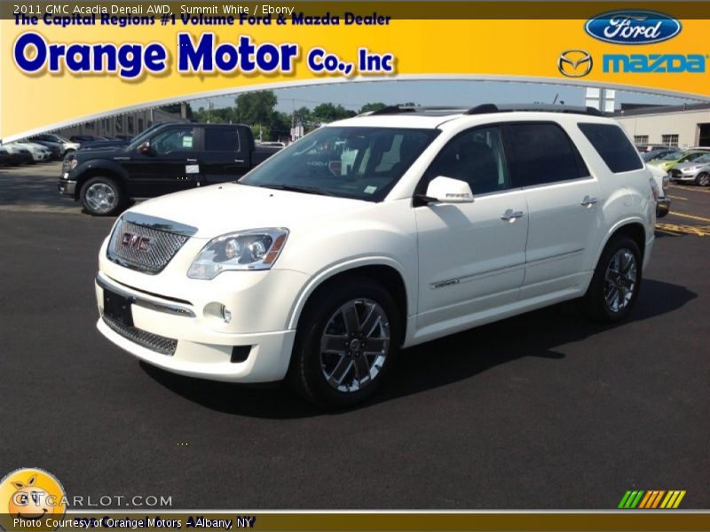 Summit White / Ebony 2011 GMC Acadia Denali AWD