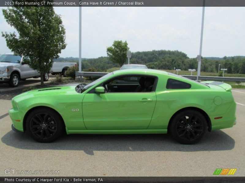 Gotta Have It Green / Charcoal Black 2013 Ford Mustang GT Premium Coupe