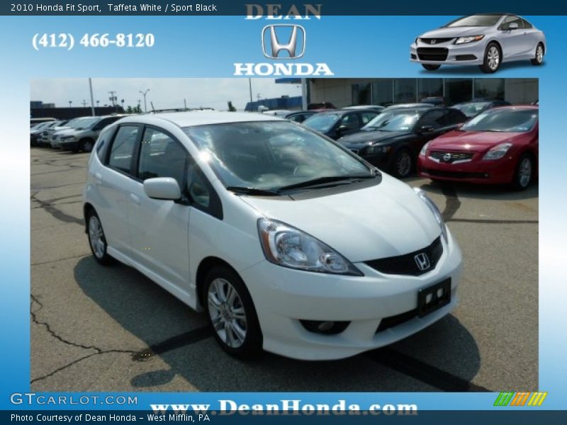 Taffeta White / Sport Black 2010 Honda Fit Sport