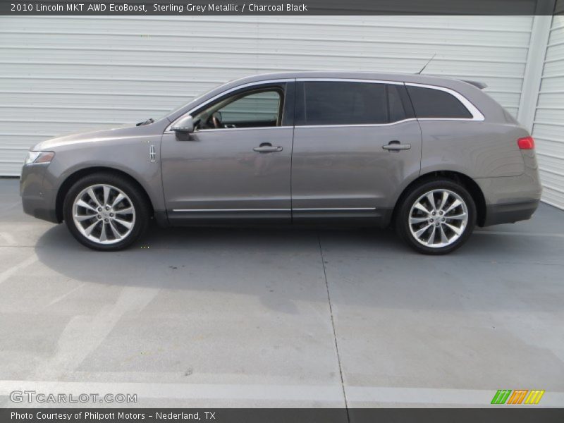 Sterling Grey Metallic / Charcoal Black 2010 Lincoln MKT AWD EcoBoost