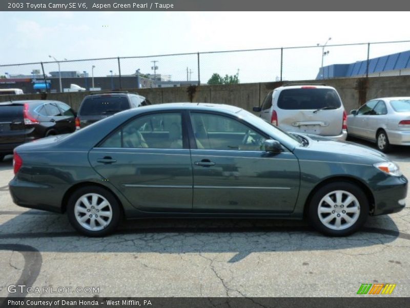 Aspen Green Pearl / Taupe 2003 Toyota Camry SE V6