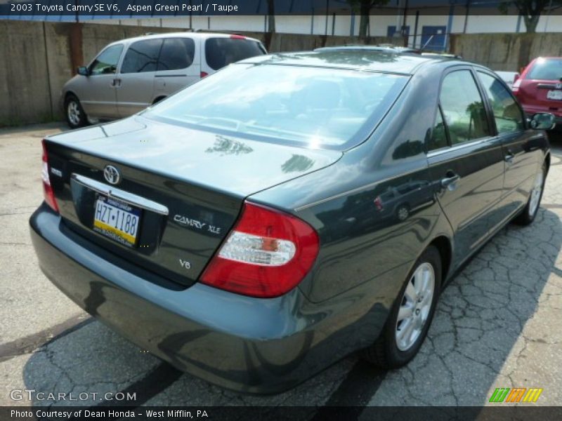 Aspen Green Pearl / Taupe 2003 Toyota Camry SE V6