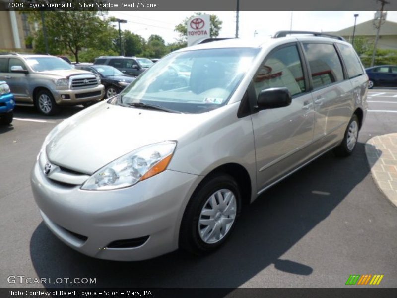 Silver Shadow Pearl / Stone 2008 Toyota Sienna LE