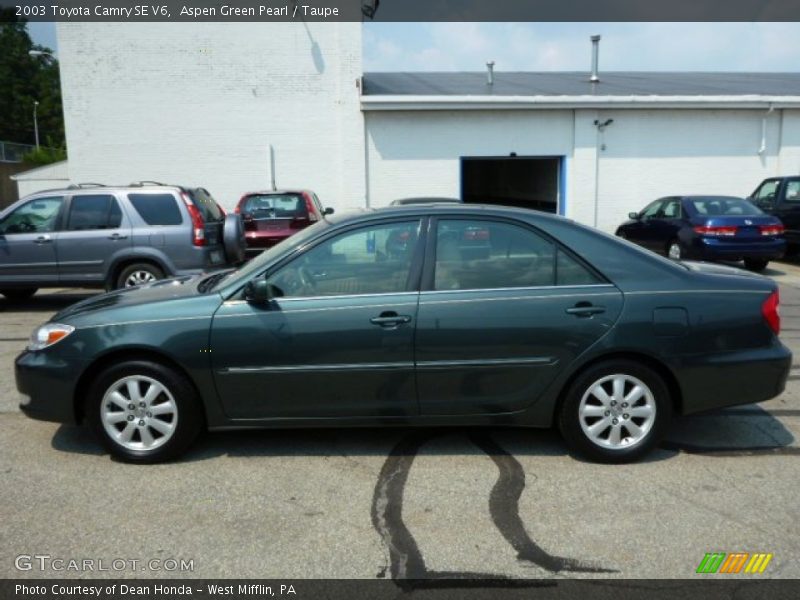 Aspen Green Pearl / Taupe 2003 Toyota Camry SE V6