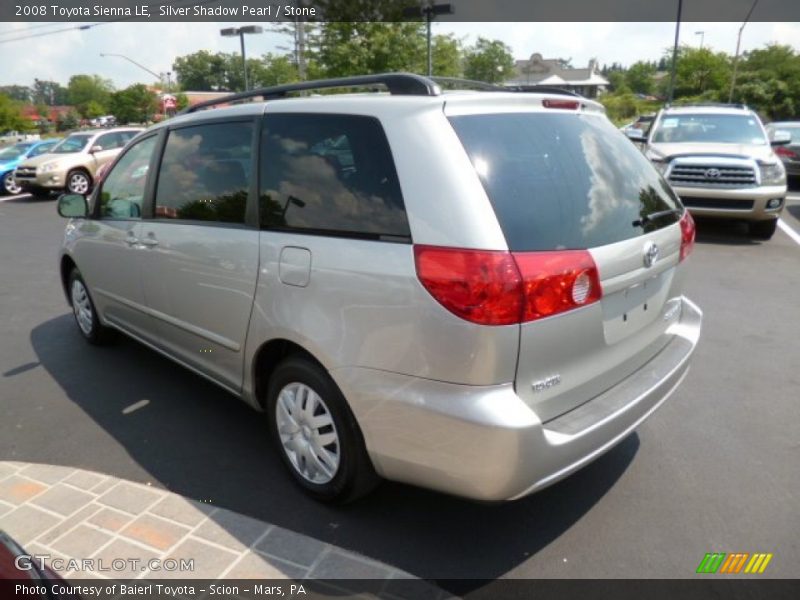 Silver Shadow Pearl / Stone 2008 Toyota Sienna LE