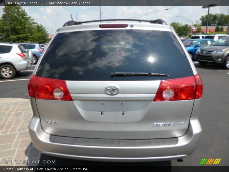 Silver Shadow Pearl / Stone 2008 Toyota Sienna LE