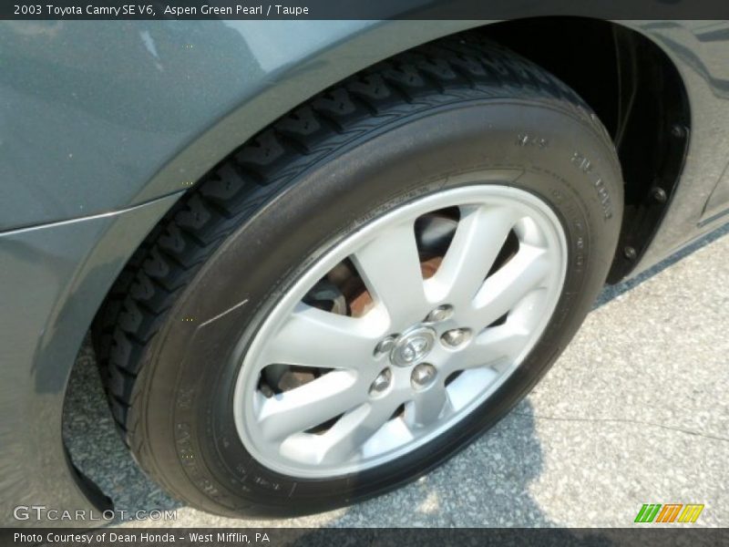 Aspen Green Pearl / Taupe 2003 Toyota Camry SE V6