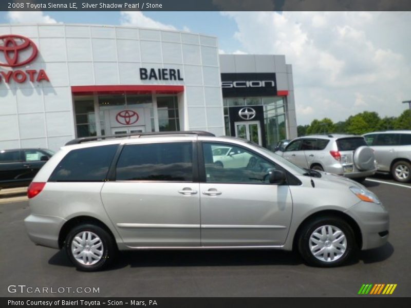 Silver Shadow Pearl / Stone 2008 Toyota Sienna LE