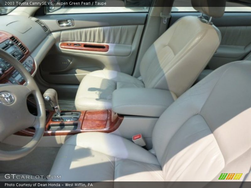 Aspen Green Pearl / Taupe 2003 Toyota Camry SE V6