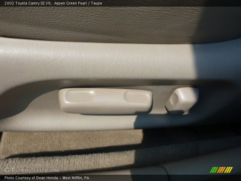Aspen Green Pearl / Taupe 2003 Toyota Camry SE V6