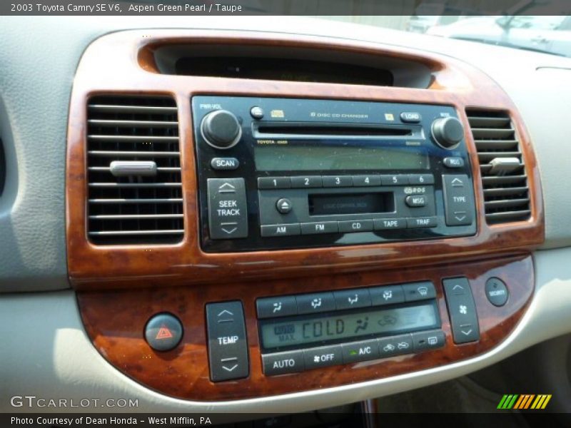 Aspen Green Pearl / Taupe 2003 Toyota Camry SE V6