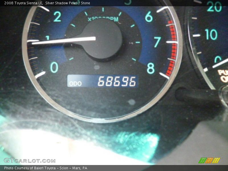 Silver Shadow Pearl / Stone 2008 Toyota Sienna LE