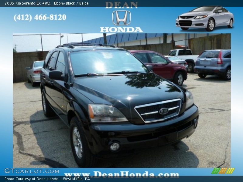 Ebony Black / Beige 2005 Kia Sorento EX 4WD