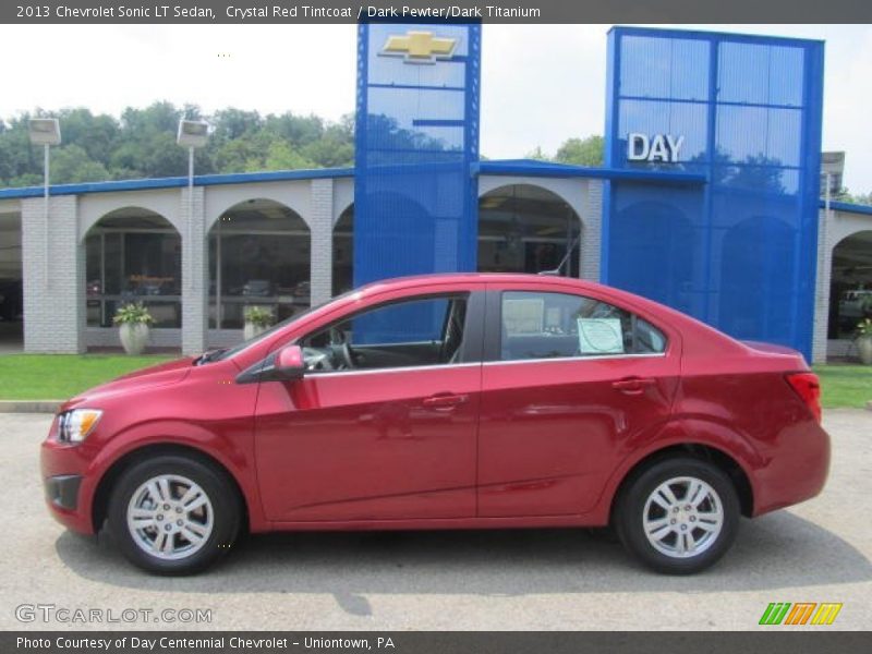Crystal Red Tintcoat / Dark Pewter/Dark Titanium 2013 Chevrolet Sonic LT Sedan