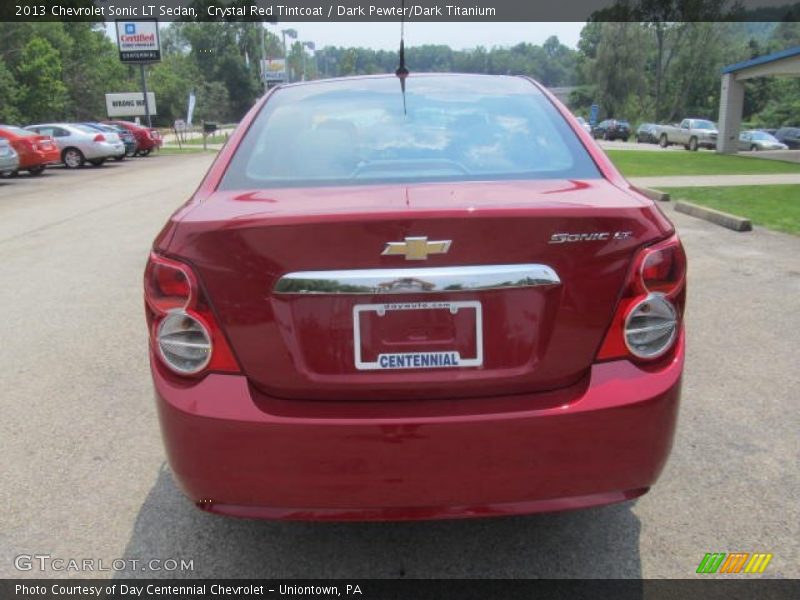 Crystal Red Tintcoat / Dark Pewter/Dark Titanium 2013 Chevrolet Sonic LT Sedan