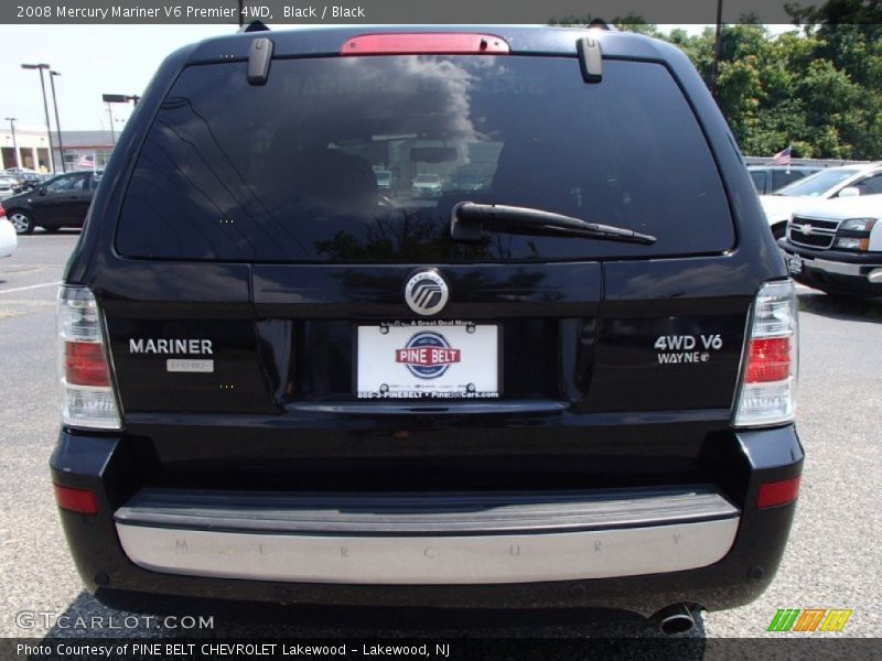 Black / Black 2008 Mercury Mariner V6 Premier 4WD