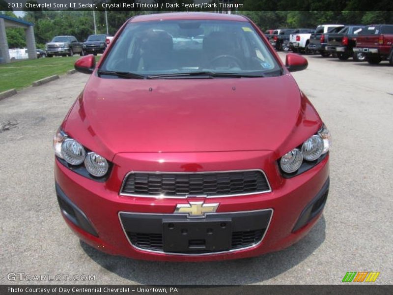 Crystal Red Tintcoat / Dark Pewter/Dark Titanium 2013 Chevrolet Sonic LT Sedan