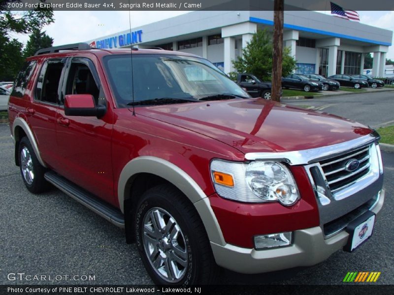 Sangria Red Metallic / Camel 2009 Ford Explorer Eddie Bauer 4x4