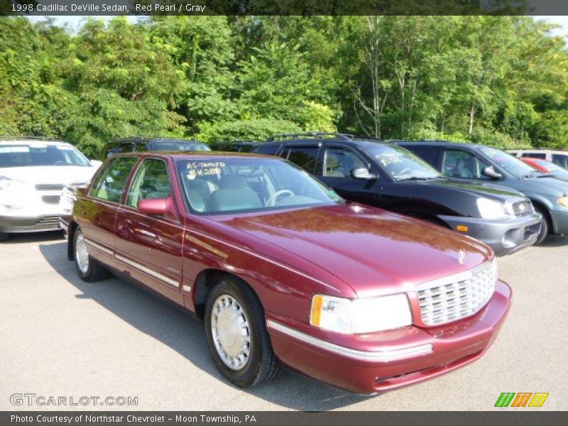 Red Pearl / Gray 1998 Cadillac DeVille Sedan