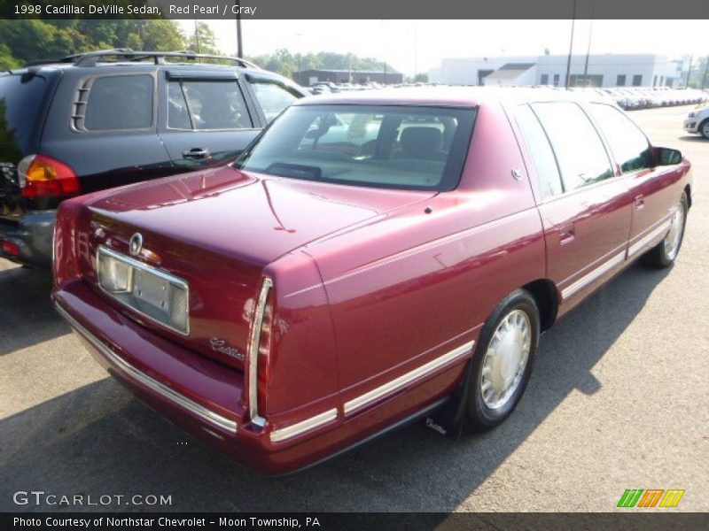 Red Pearl / Gray 1998 Cadillac DeVille Sedan