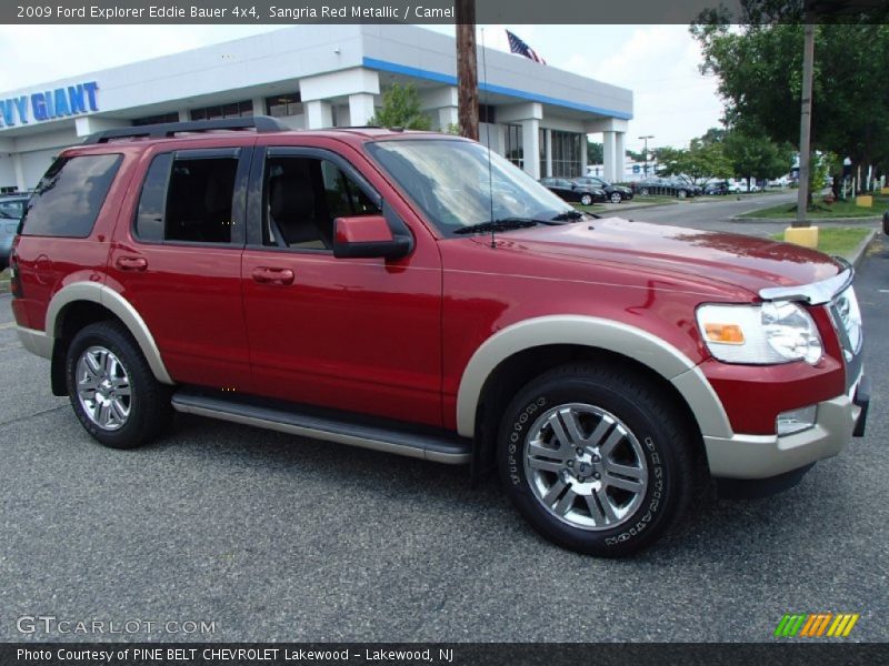 Sangria Red Metallic / Camel 2009 Ford Explorer Eddie Bauer 4x4