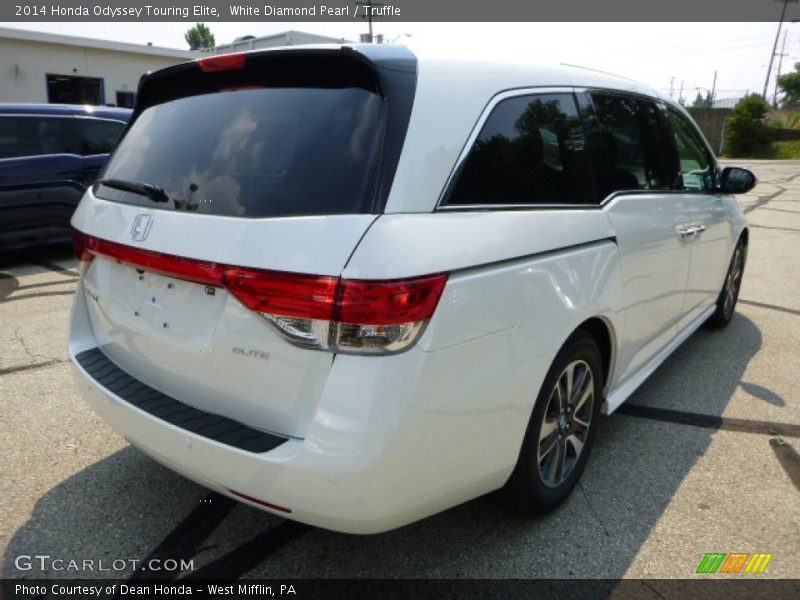 White Diamond Pearl / Truffle 2014 Honda Odyssey Touring Elite