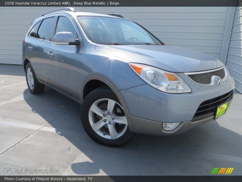 Deep Blue Metallic / Beige 2008 Hyundai Veracruz Limited AWD