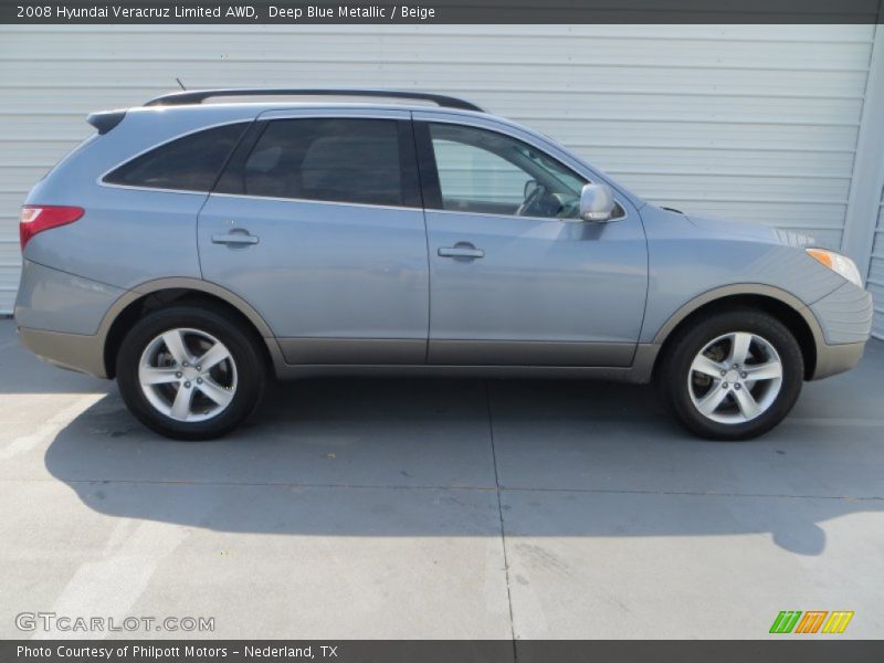 Deep Blue Metallic / Beige 2008 Hyundai Veracruz Limited AWD