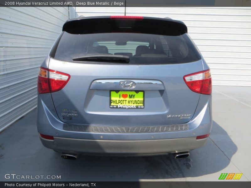 Deep Blue Metallic / Beige 2008 Hyundai Veracruz Limited AWD