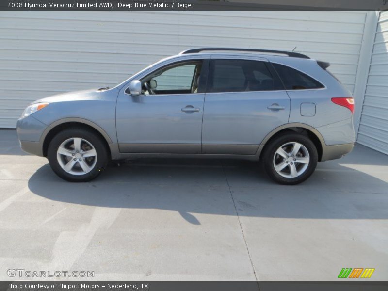 Deep Blue Metallic / Beige 2008 Hyundai Veracruz Limited AWD