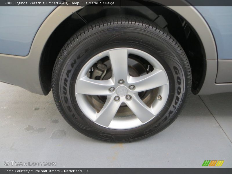 Deep Blue Metallic / Beige 2008 Hyundai Veracruz Limited AWD
