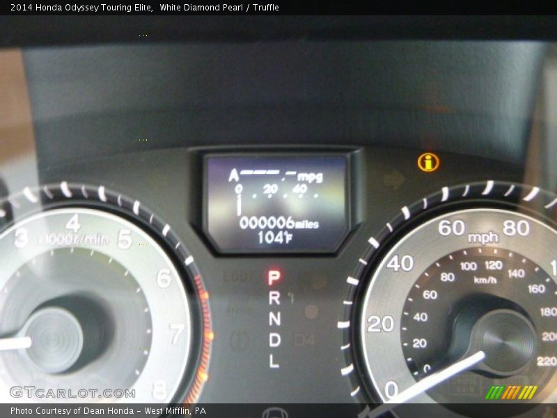 White Diamond Pearl / Truffle 2014 Honda Odyssey Touring Elite