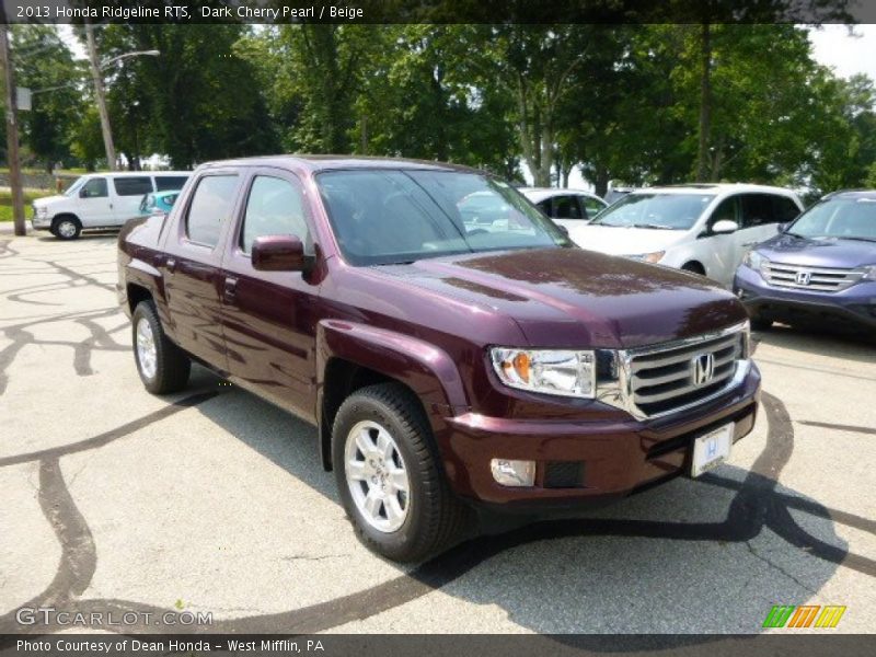 Dark Cherry Pearl / Beige 2013 Honda Ridgeline RTS