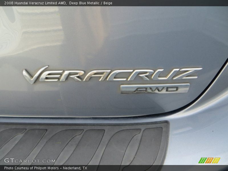 Deep Blue Metallic / Beige 2008 Hyundai Veracruz Limited AWD