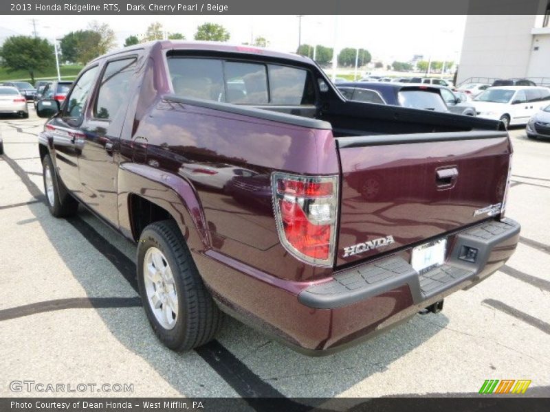 Dark Cherry Pearl / Beige 2013 Honda Ridgeline RTS