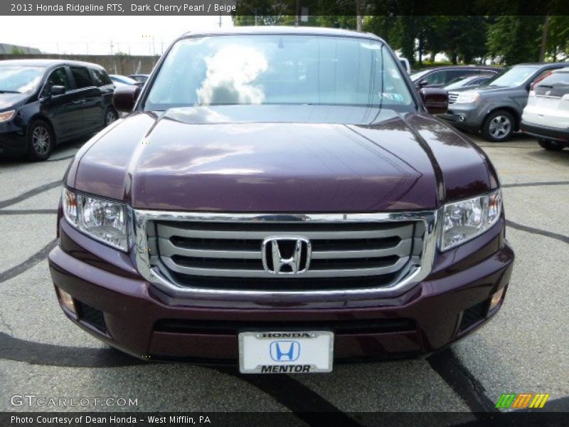 Dark Cherry Pearl / Beige 2013 Honda Ridgeline RTS