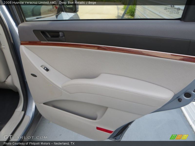 Deep Blue Metallic / Beige 2008 Hyundai Veracruz Limited AWD