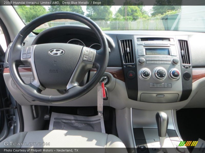 Deep Blue Metallic / Beige 2008 Hyundai Veracruz Limited AWD