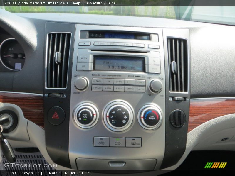 Deep Blue Metallic / Beige 2008 Hyundai Veracruz Limited AWD