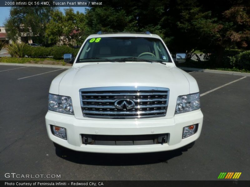 Tuscan Pearl White / Wheat 2008 Infiniti QX 56 4WD