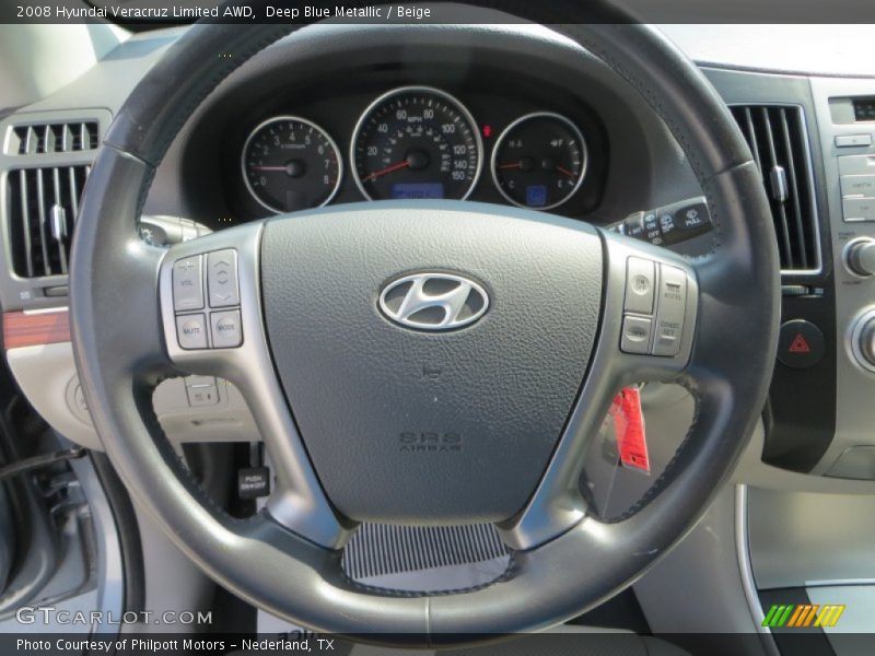 Deep Blue Metallic / Beige 2008 Hyundai Veracruz Limited AWD