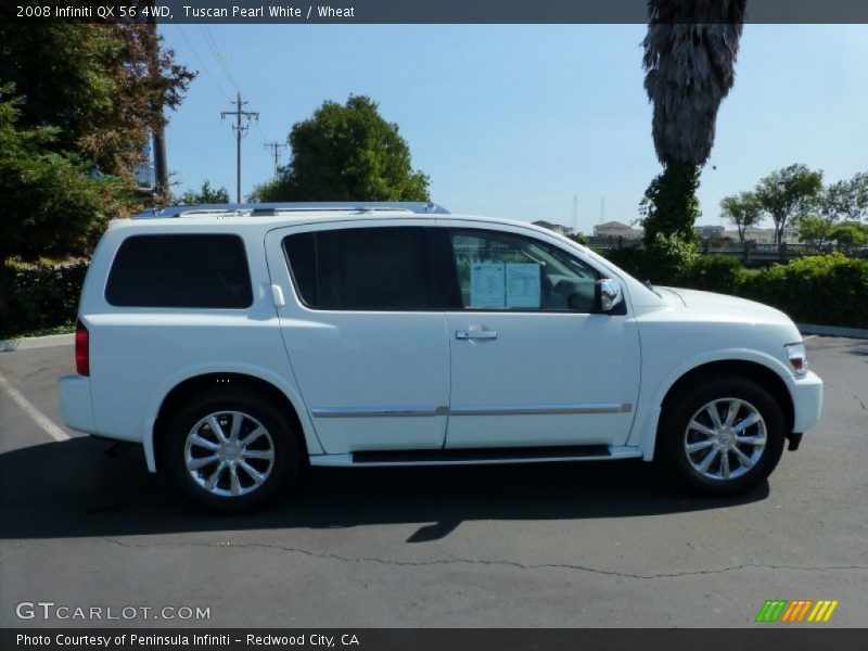 Tuscan Pearl White / Wheat 2008 Infiniti QX 56 4WD
