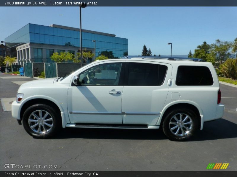 Tuscan Pearl White / Wheat 2008 Infiniti QX 56 4WD