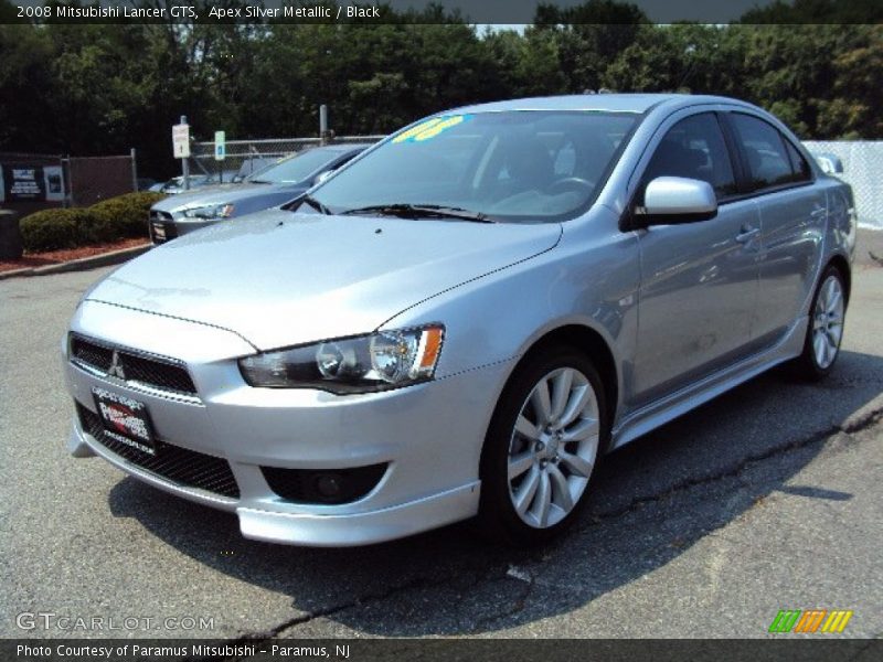 Apex Silver Metallic / Black 2008 Mitsubishi Lancer GTS