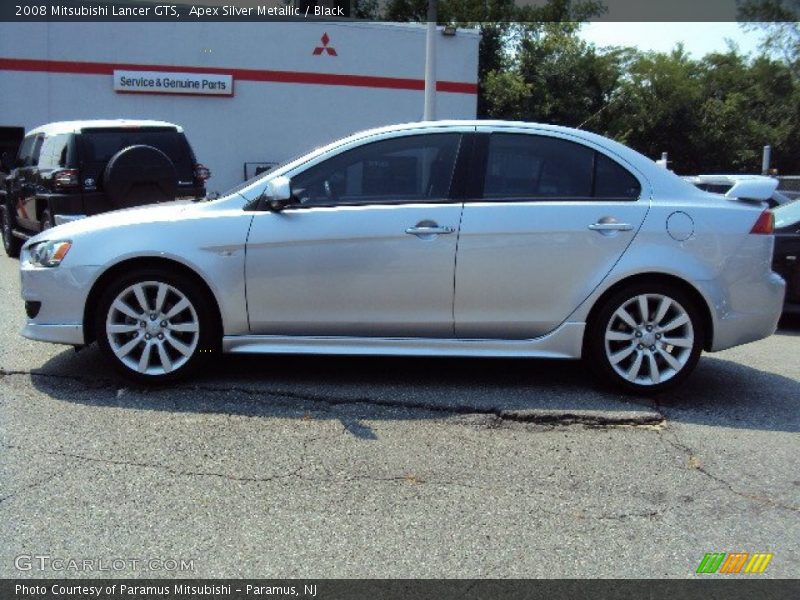 Apex Silver Metallic / Black 2008 Mitsubishi Lancer GTS