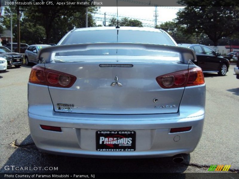 Apex Silver Metallic / Black 2008 Mitsubishi Lancer GTS