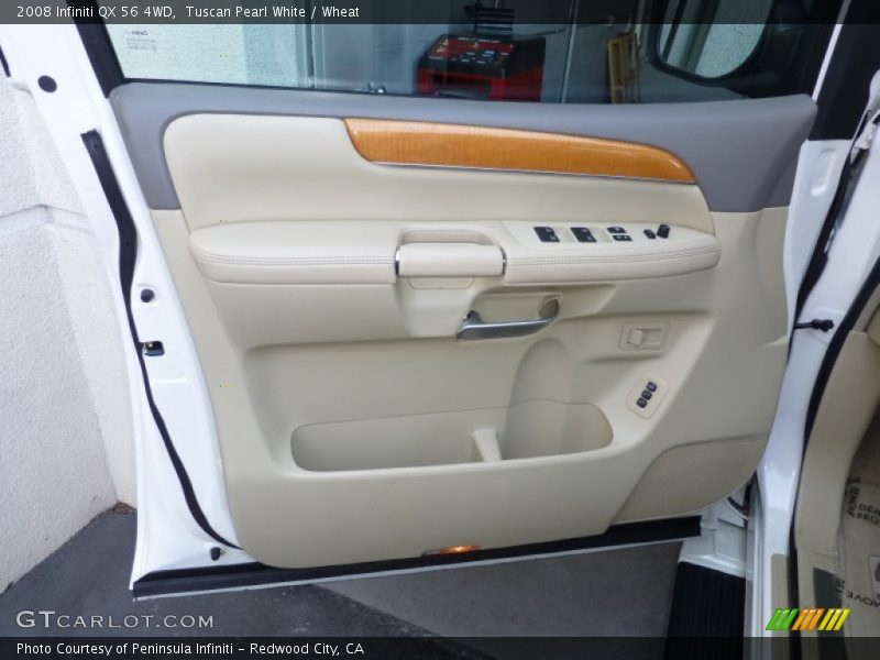 Tuscan Pearl White / Wheat 2008 Infiniti QX 56 4WD