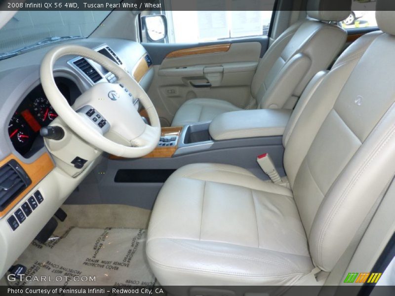Tuscan Pearl White / Wheat 2008 Infiniti QX 56 4WD