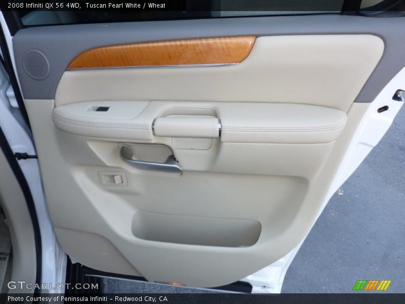 Tuscan Pearl White / Wheat 2008 Infiniti QX 56 4WD