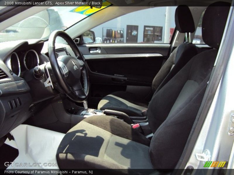 Apex Silver Metallic / Black 2008 Mitsubishi Lancer GTS